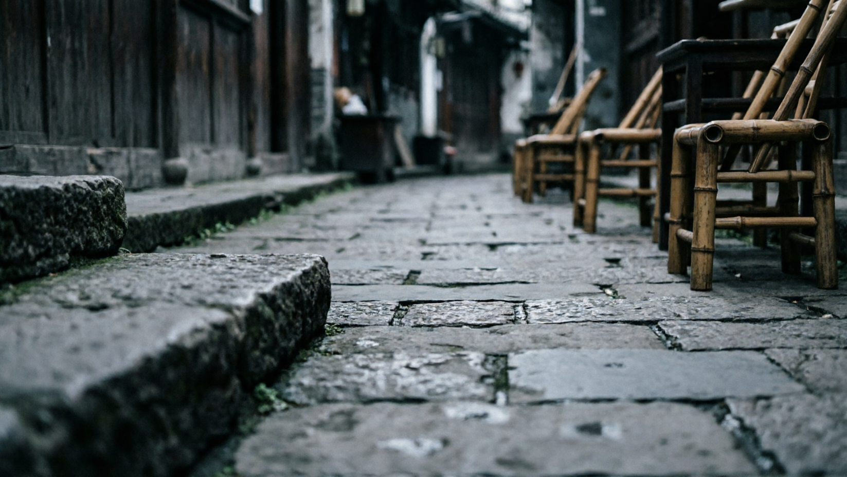An old Chongqing street revealing layers of lived architecture
